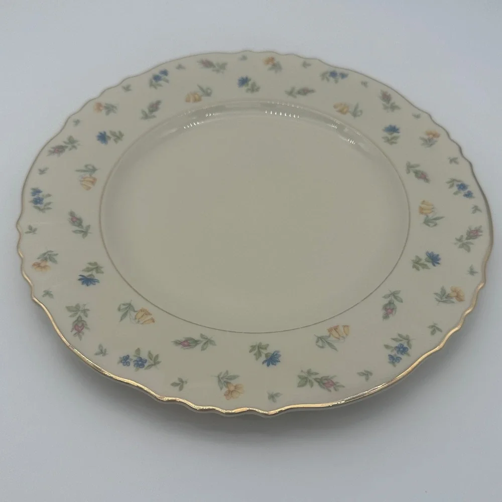 Vintage Syracuse China Suzanne Federal Shape Dinner Plates Set of 4 10in